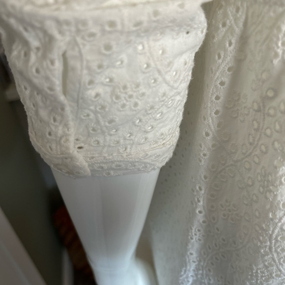 Pedro del Hierro White Cotton Eyelet Shirt Dress - Picture 10 of 11